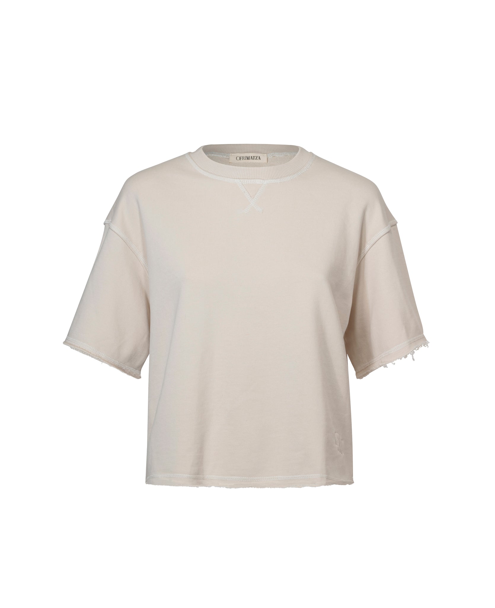 Lounge Cotton Oversized Tee | Sand