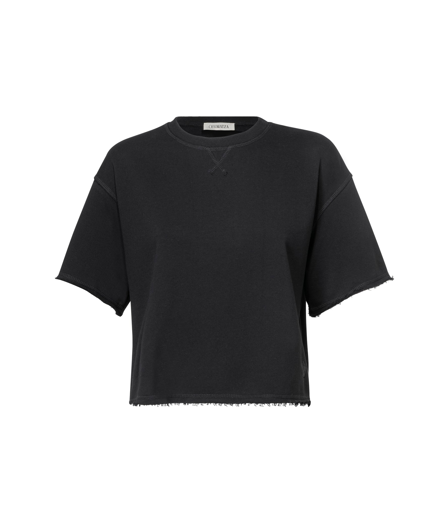 Lounge Cotton Oversized Tee | Classic Black