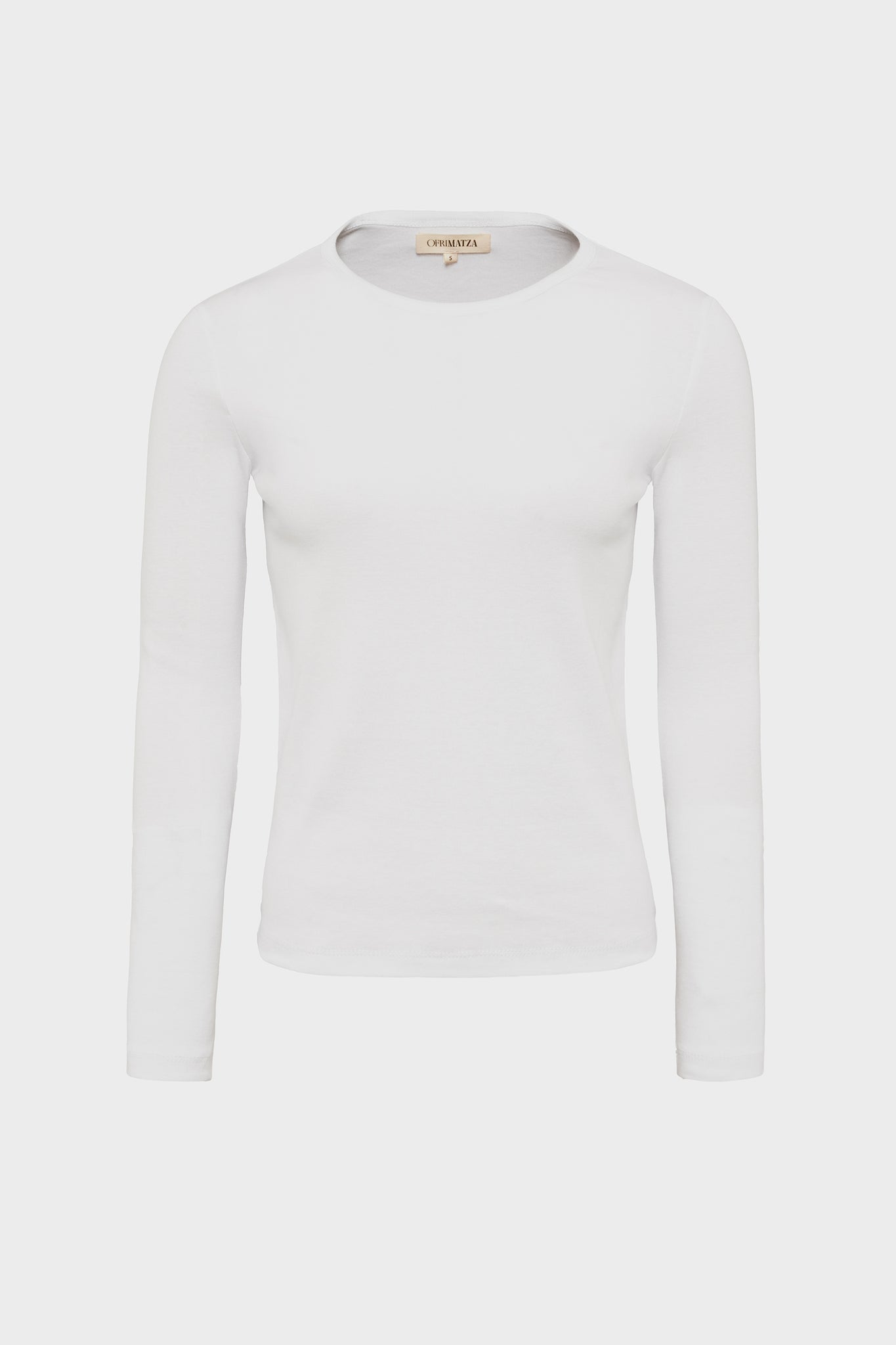 Cotton Long Sleeve Tee | White