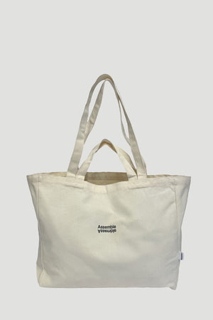 ASSEMBLE CANVAS TOTE BAG I WHITE