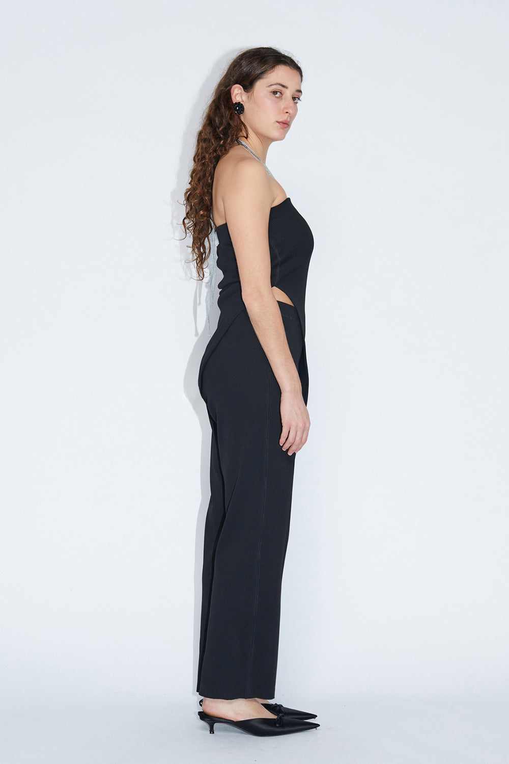 ALEX ANDRA PINTO RIB TOP | Black