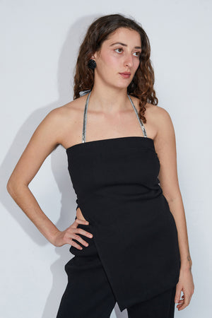 ALEX ANDRA PINTO RIB TOP | Black