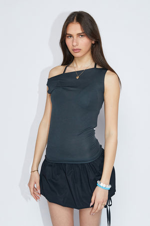 ALEX ANDRA PINTO BACK TIES TOP \ Fade black