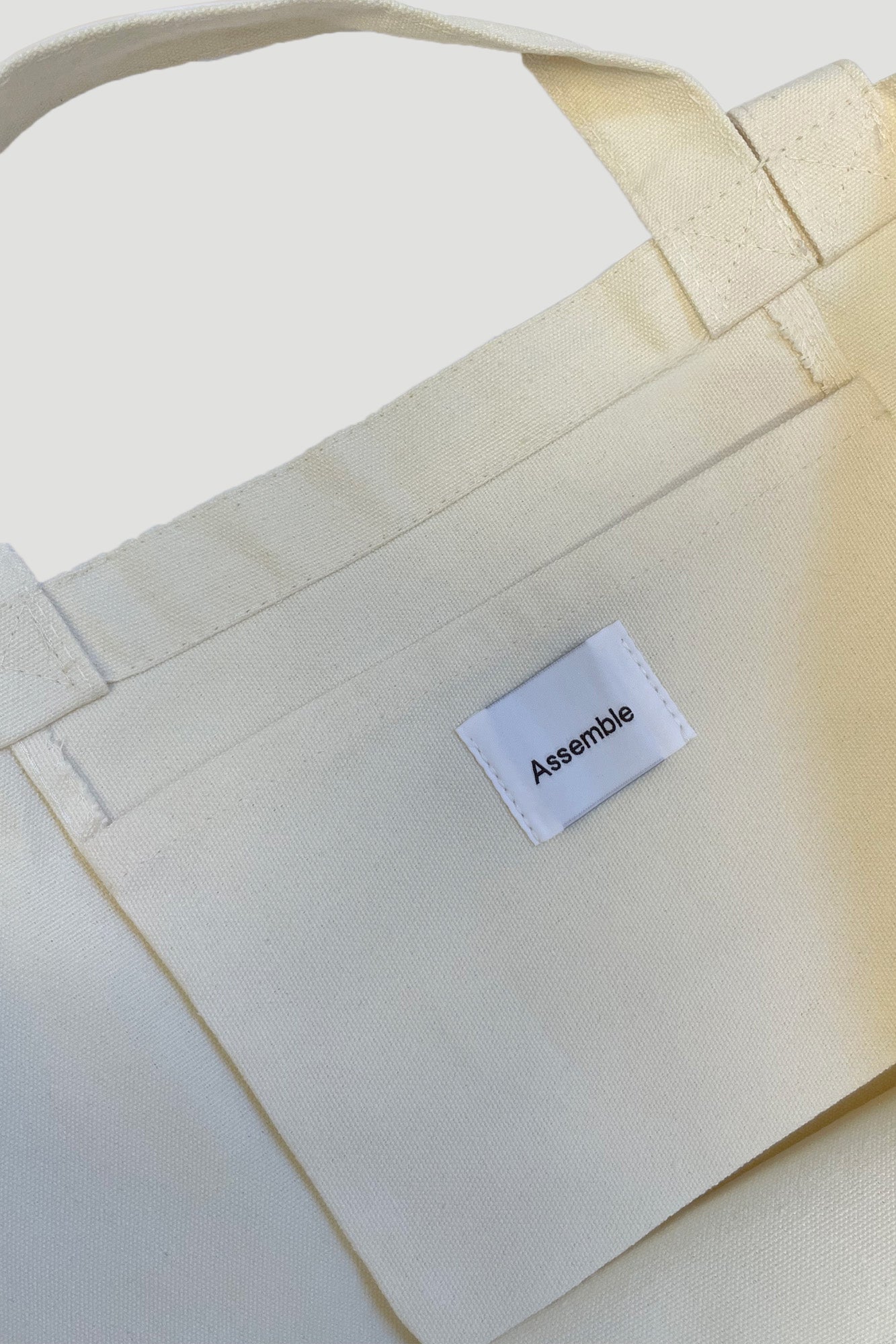 ASSEMBLE CANVAS TOTE BAG I WHITE