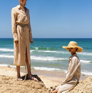 Resort Linen dress I  Sand