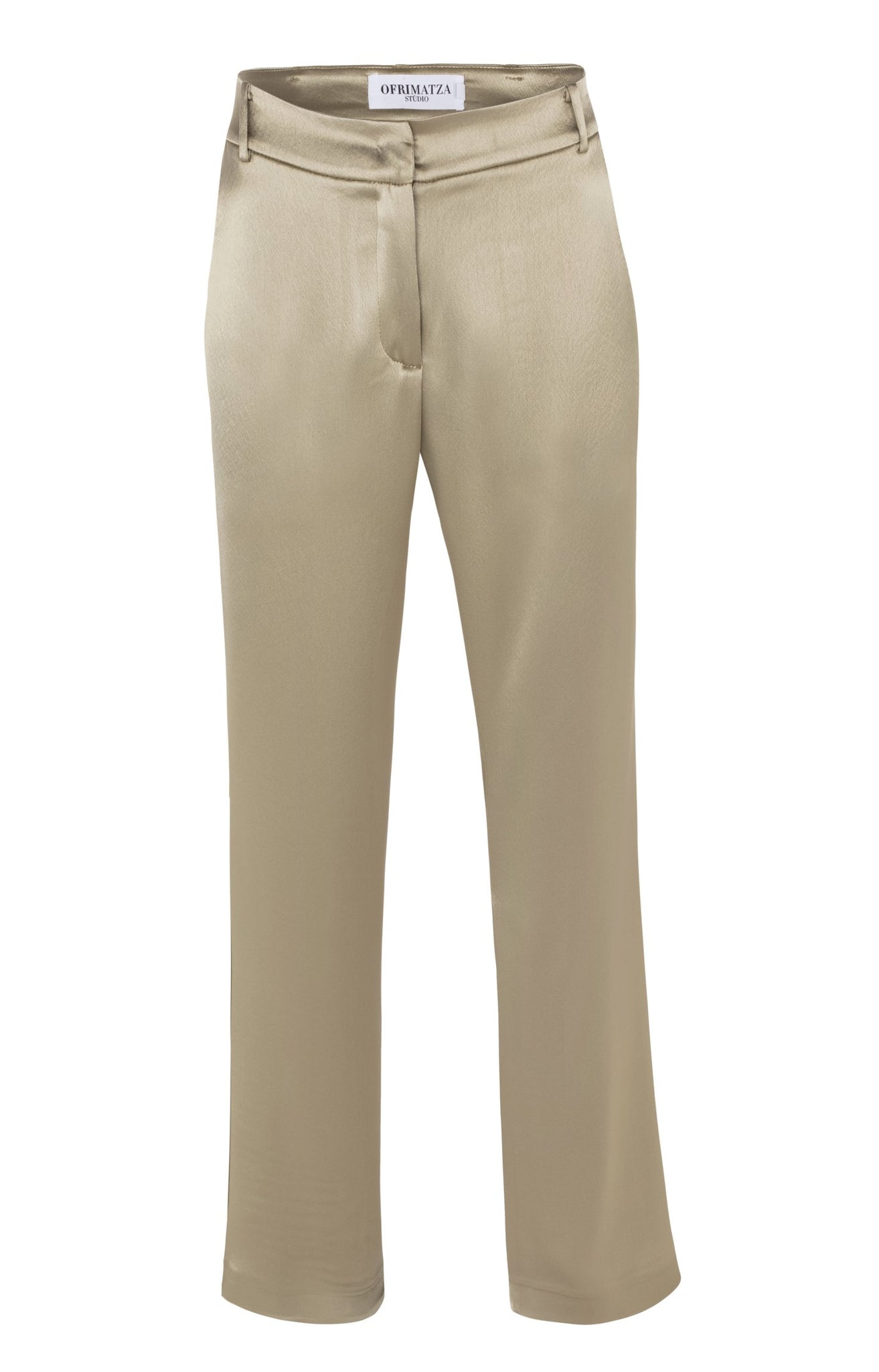 MATZA Tailored Pants in Satin | Pistachio