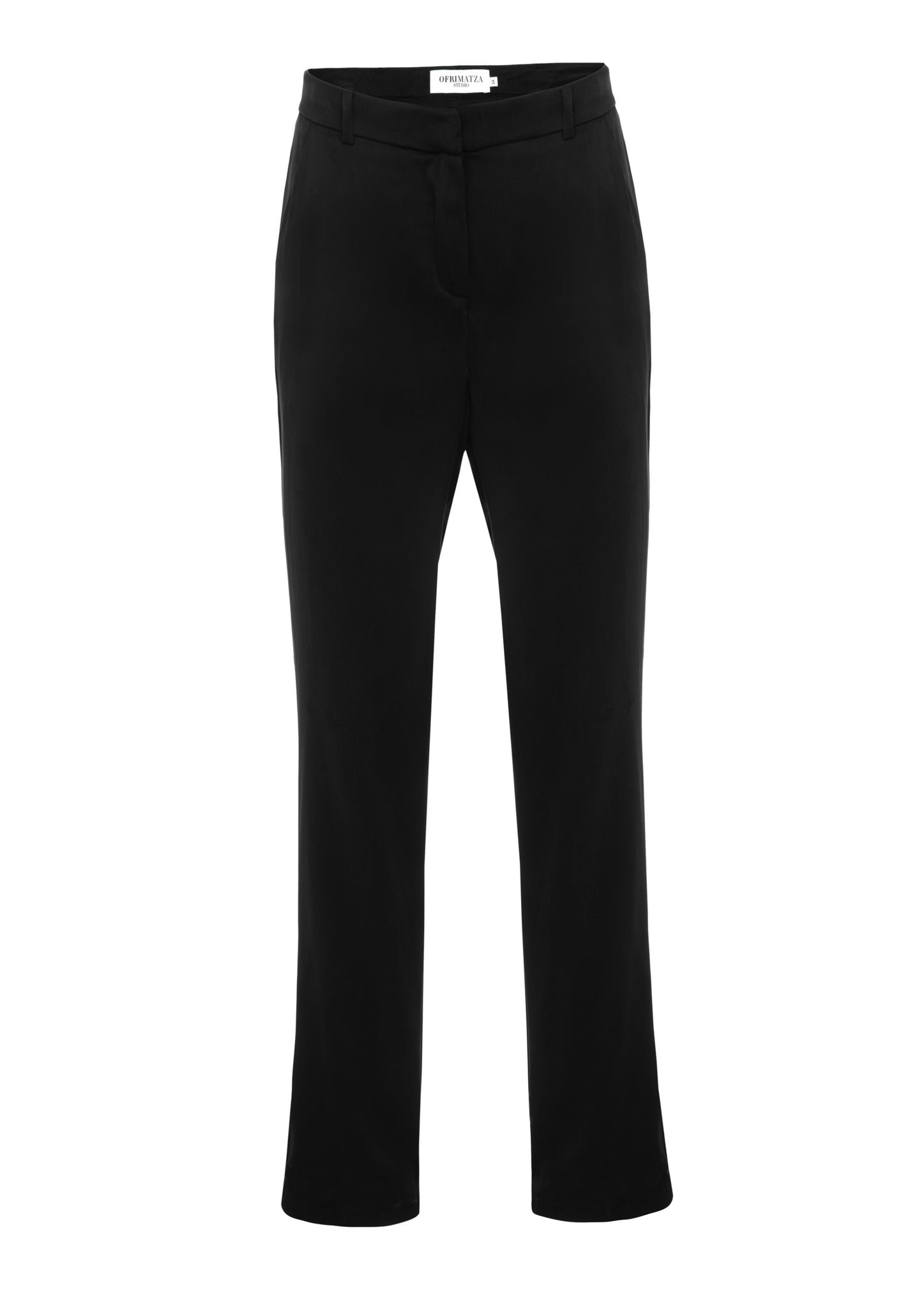 MATZA Tailored High waist Pants in Silk | Classic Black