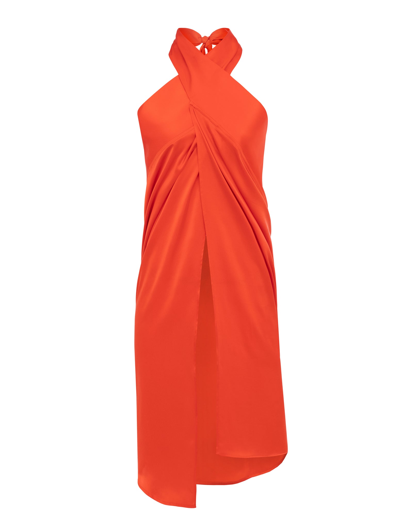 Karen Skirt in Silk | Red-Orange